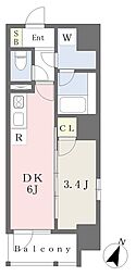 IPSE千代田神保町 1DKの間取図画像