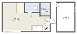 クレセール早稲田 ワンルームの間取図画像