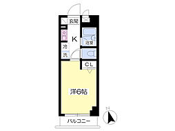 ユートピア早稲田 1Kの間取図画像