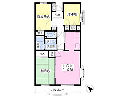 UR都市機構コーポレート港南丸山台 3LDKの間取図画像