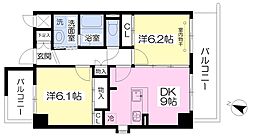 さくらガーディアン 2DKの間取図画像
