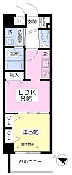 さくらガーディアン 1LDKの間取図画像