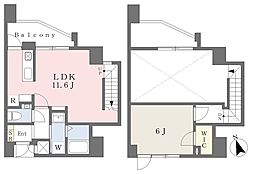 CASA VISTA  ASATO 1LDKの間取図画像