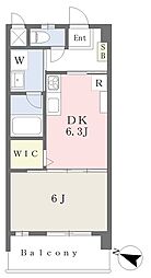 グレースコートさくら 1DKの間取図画像