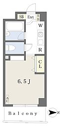 エストレジャヒルズ ワンルームの間取図画像