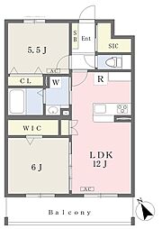 ビューテラス 2LDKの間取図画像
