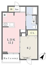 acQuelte 1LDKの間取図画像