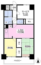 ドムスヨシズミ 2SLDKの間取図画像