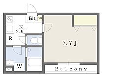 ルミエール木場公園 1Kの間取図画像