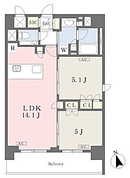 プレジリア銀座EAST 2LDKの間取図画像