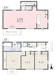 富士見台3丁目戸建　Ｇ棟 1階3LDKの間取り
