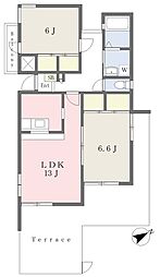 ベルフレールニシガイ 2LDKの間取図画像