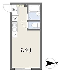 Raffine国立 ワンルームの間取図画像