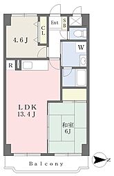 グランシャトレーＤＡＩＷＡ 7階2LDKの間取り
