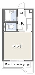JR常磐線 綾瀬駅 徒歩7分の賃貸マンション 2階1Kの間取り