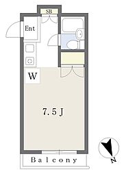 東新ビル ワンルームの間取図画像
