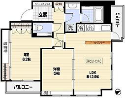ファミール新宿グランスイートタワー 2LDKの間取図画像