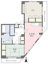 ベルリート・22 2LDKの間取図画像