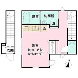 北区田端新町3丁目アパート ワンルームの間取図画像