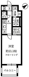 ベルドミール目黒 1Kの間取図画像