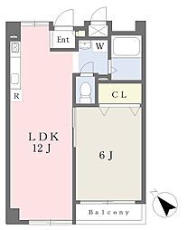 シャトー根津 1LDKの間取図画像