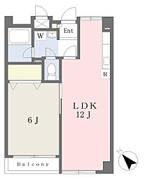 シャトー根津 1LDKの間取図画像