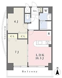 グランドガーデン藤ケ丘EX 2LDKの間取図画像