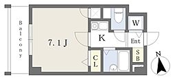 シーガル池下 1Kの間取図画像