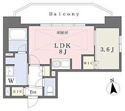 名古屋市東区筒井2丁目マンション 1LDKの間取図画像
