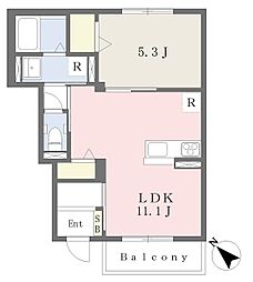 ETERUNO FLEURII 1LDKの間取図画像