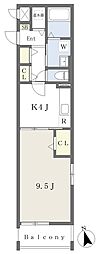 メゾン・ド・アルモニー 1Kの間取図画像