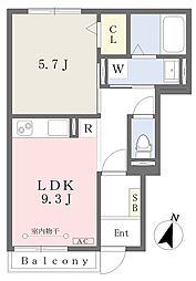 メゾン・ド・F・4 1LDKの間取図画像