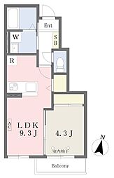 メゾン・ド・F・3 1LDKの間取図画像