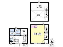 ファヴール北四番丁 1階ワンルームの間取り