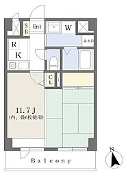 BES仙台新寺コート 1Kの間取図画像