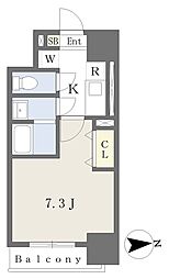 フォートレジデンス小田原八幡 1Kの間取図画像