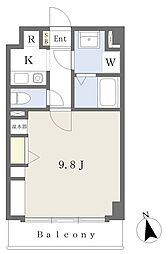 BES仙台新寺コート 1Kの間取図画像
