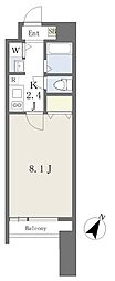 グラン・ドミール新寺 1Kの間取図画像