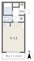 ラフォーレ岡山手 ワンルームの間取図画像