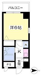 ラフィネ守口 1Kの間取図画像