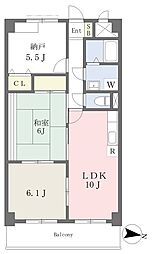 コアスターレ住道 3LDKの間取図画像