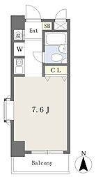 オオサワハイツ ワンルームの間取図画像