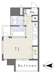SKBUILDING6 ワンルームの間取図画像