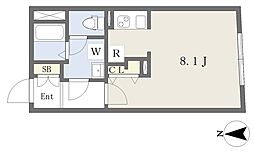 MTM東別院 1Kの間取図画像