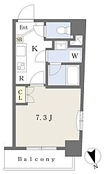 コスモナーレ★千種 1Kの間取図画像