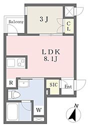 COZY大曽根 1LDKの間取図画像
