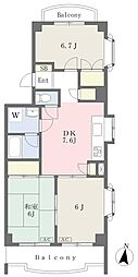 エクメネ 3DKの間取図画像