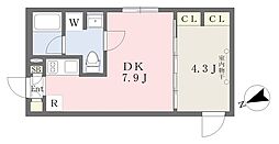 HOUSESHIMOKITAZAWA 1DKの間取図画像