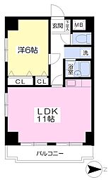 グラン・フォレスト 1LDKの間取図画像