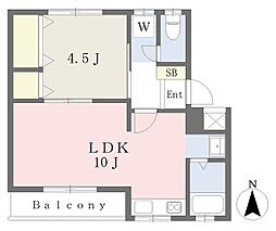 T・Fハイツ弦巻 1LDKの間取図画像